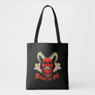 Master of Hell Gothic Skull and Cherubs Design Tygkasse