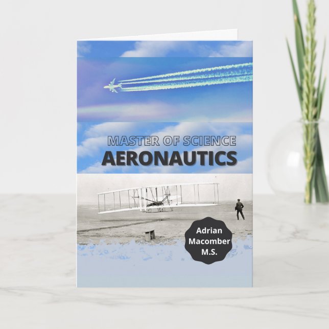 Master of Science Aeronautics Grattiss Kort (Framsida)