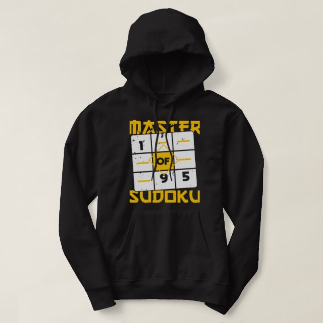 Master of Sudoku Sudoku Champion Math Game Joke SA Hoodie (Design framsida)