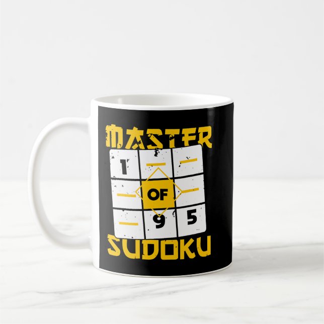 Master of Sudoku Sudoku Champion Math Game Joke SA Kaffemugg (Vänster)