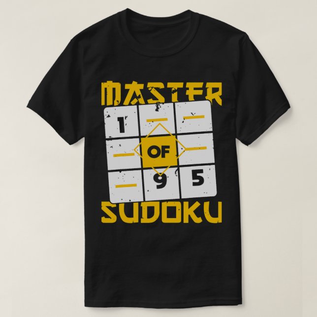 Master of Sudoku Sudoku Champion Math Game Joke SA T Shirt (Design framsida)