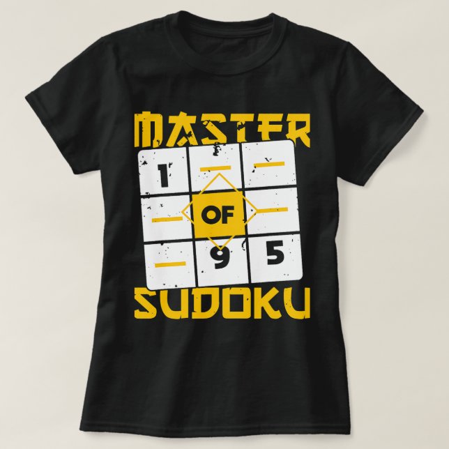 Master of Sudoku Sudoku Champion Math Game Joke SA T Shirt (Design framsida)