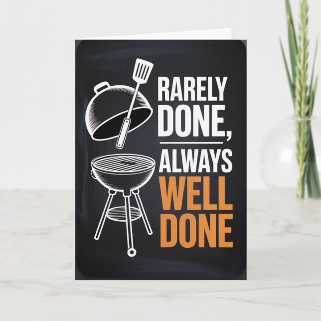 Master of the Grill Birthday Card for men Kort (Framsida)