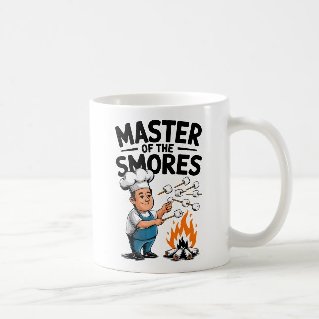 Master of the S’mores Funny Campfire Design Kaffemugg (Höger)