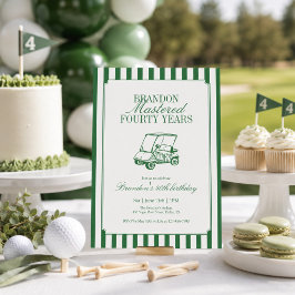 Mäster på fyrtio år golf 40-årsdag grön inbjudningar