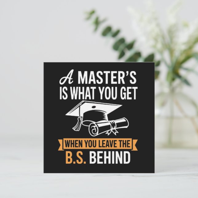 Master’s Degree MBA Masters Degree Graduation  Inbjudningar (Stående Fram)