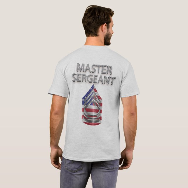 Master Sergeant Anpassningsbar Rank T Shirt (Hel baksida)
