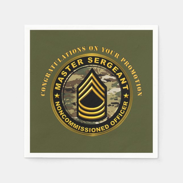 Master Sergeant Promotion MSG Pappersservett (Framsidan)