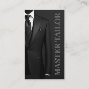 Master Tailor Classic Black Tuxedo Boutique Visitkort