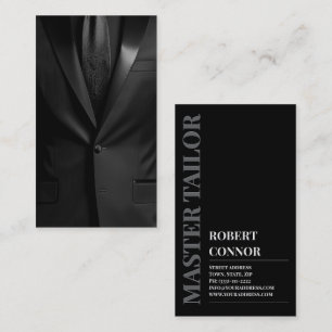 Master Tailor Classic Black Tuxedo Boutique Visitkort