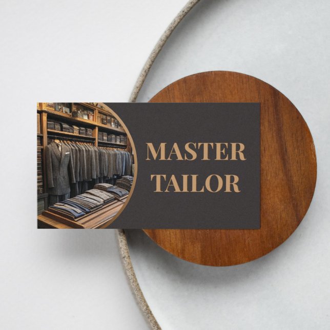 Master Tailor Classic & Retro Kostym Boutique Visitkort (Perfect for business)