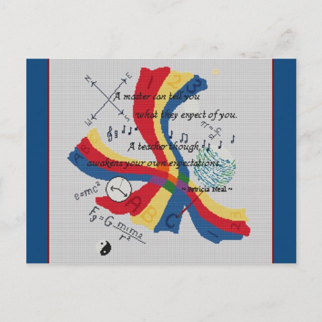 MASTER TEACHER LÄRARE - Utkast Vykort (Framsida)