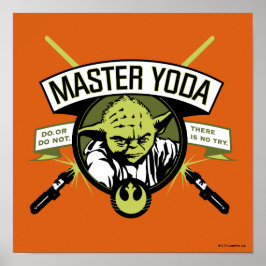Master Yoda Lightsaber Badge Poster