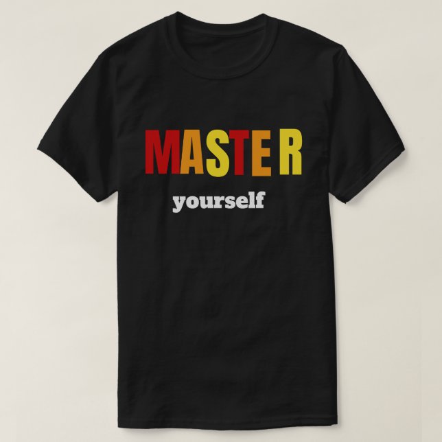 Master Yourself – Discipline & Self-Control Motiva T Shirt (Design framsida)