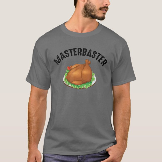 Masterbaster Turkey | Cool Funny Thanksgiving Day T Shirt (Framsida)