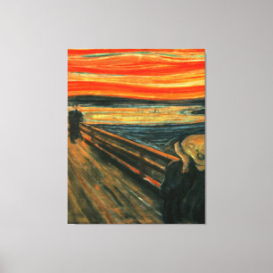 Masterbiten Skräm målning av Edvard Munch Canvastryck