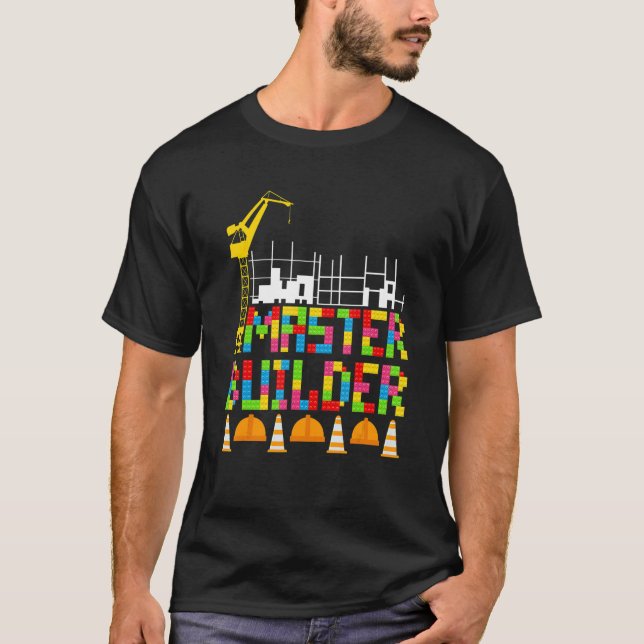 Masterbygder Bygger block Ingenjör Bricks Con T Shirt (Framsida)