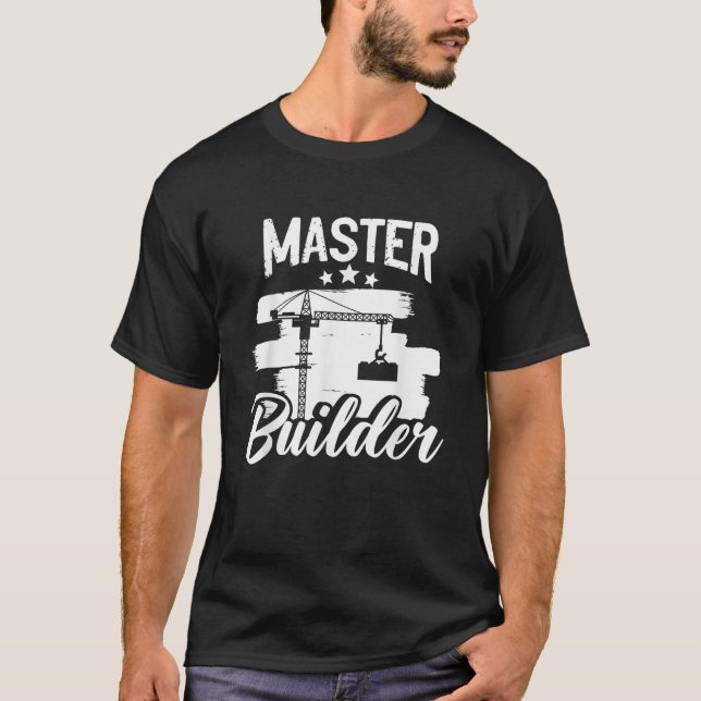 Masterbyggare Bygger block Brickayer E T Shirt (Framsida)