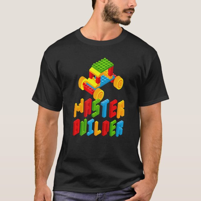 Masterbyggare Bygger blockbricks Kids Boys Gi T Shirt (Framsida)