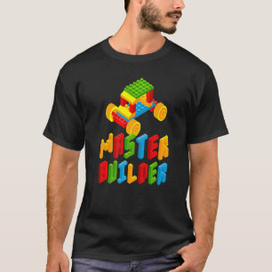 Masterbyggare Bygger blockbricks Kids Boys Gi T Shirt
