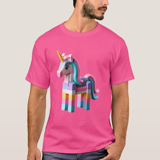 Masterbyggare Tegelstenar Block Lek Leksaker Enhör T Shirt (Framsida)