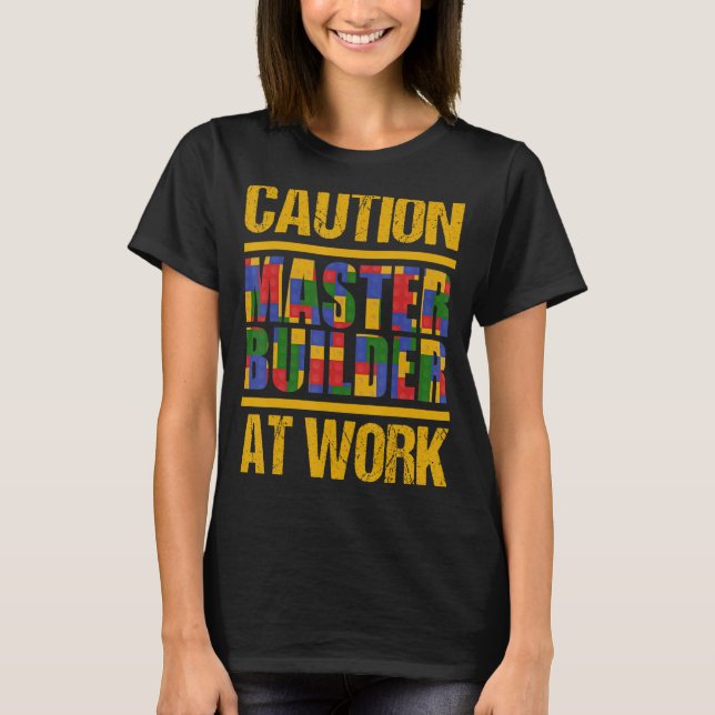 Masterbyggaren Bygger block Bricks 1 T Shirt (Framsida)
