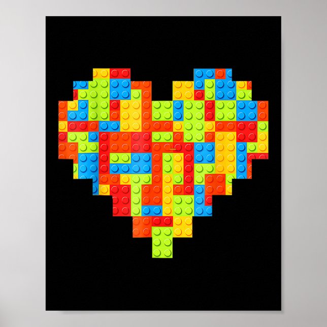Masterbyggarens block - Byggnad Heart Poster (Framsidan)