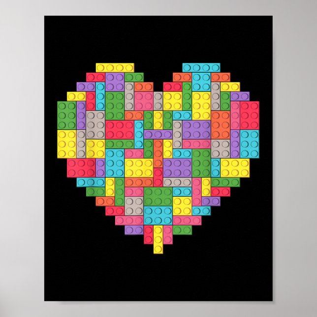 Masterbyggarens block - Byggnad Heart Poster (Framsidan)