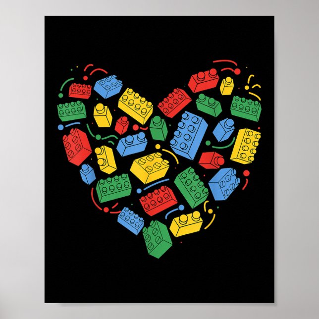 Masterbyggarens block - Byggnad Heart Poster (Framsidan)