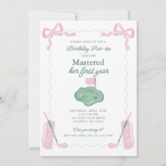 Mastered First Year Birthday Par-T-inbjudan Inbjudningar