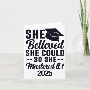 Mastered it 2025 Masters Degree Studenten Graduat Kort