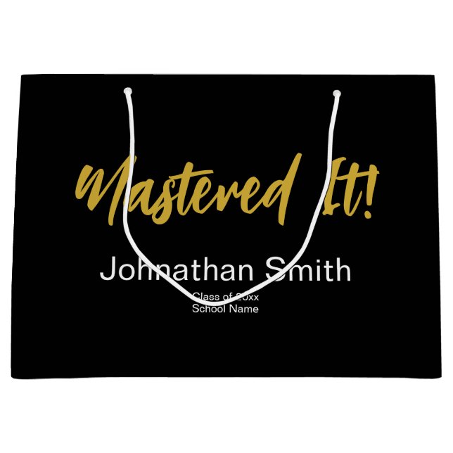 Mastered It! Black White Gold Grad's Name Year (Framsidan)