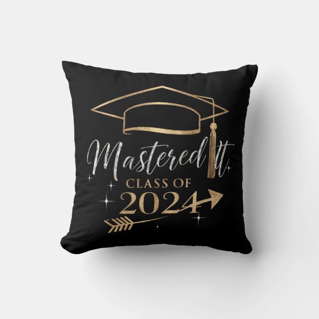 Mastered it class of 2024 Studenten Gifts for her Kudde (Framsida)