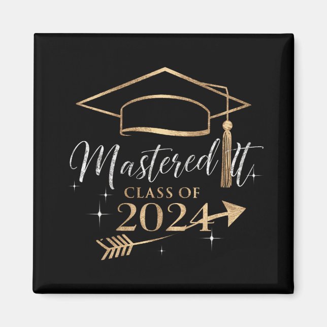 Mastered it class of 2024 Studenten Gifts for her Magnet (Framsidan)