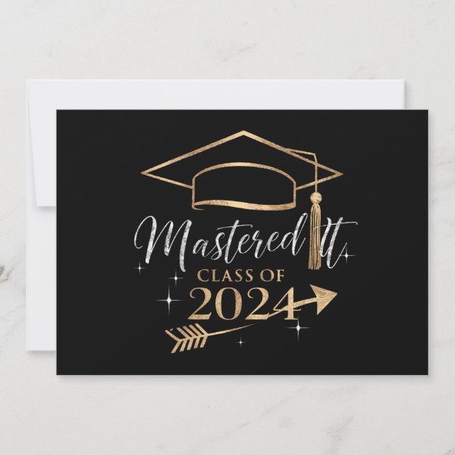 Mastered it class of 2024 Studenten Gifts for her Meddelande (Framsida)