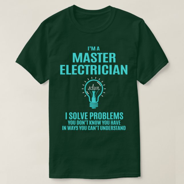 Masterelektriker I Lös problem - Gift-artikel T Shirt (Design framsida)