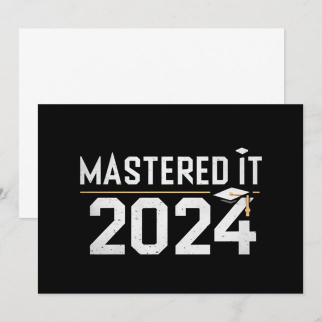 Masterexamen 2024 magisterexamen inbjudningar (Fram/baksida)