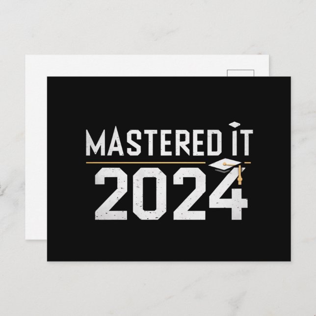 Masterexamen 2024 magisterexamen vykort (Fram/baksida)