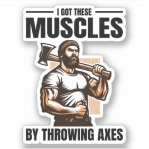 Masteriet, myggat: Lumberjacks ax Throwing Klistermärken