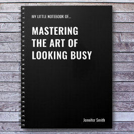 Mastering av Art Funny Quote Anteckningsbok
