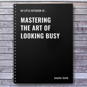 Mastering av Art Funny Quote Anteckningsbok