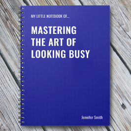 Mastering av Art Funny Quote Anteckningsbok