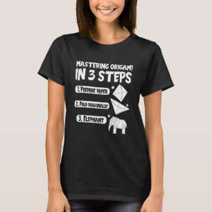 Mastering av Origami i 3 steg papper kranelefant T Shirt