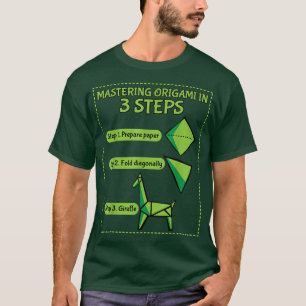 Mastering av Origami i 3 steg Papper Origami Gift T Shirt