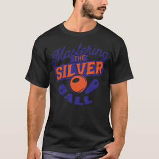 Mastering av Pinball Player 1 i Silver Boll T Shirt