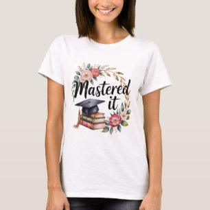 Mästerlig Examen Florala Böcker Kappa Elegant T Shirt