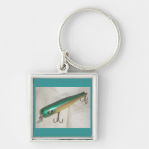 Masterlure Snook eller Rocket Lure Keychain Fyrkantig Silverfärgad Nyckelring