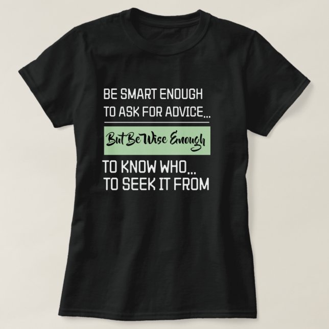 Mastermind Mentorship Wise Mindset Citat Svart  T Shirt (Design framsida)