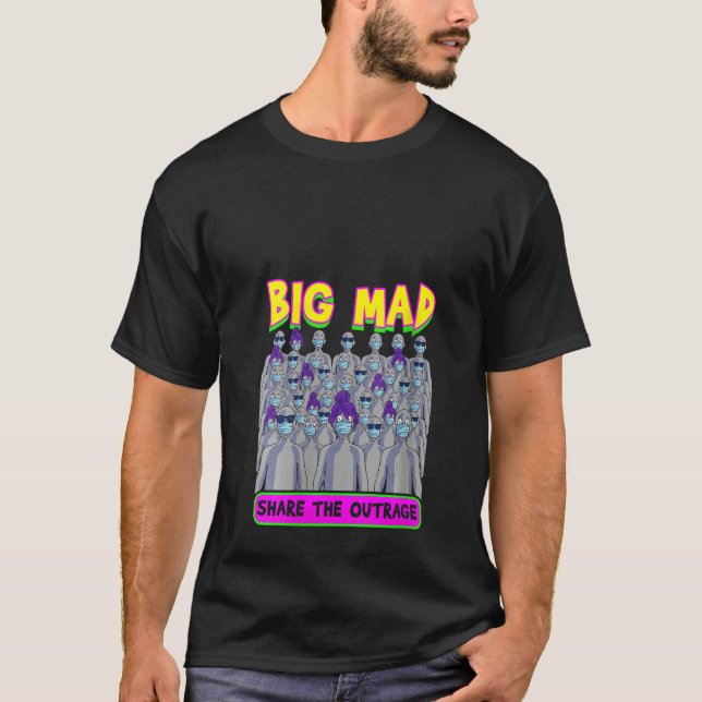 Mästernota för kvinnans stora MAD NPC-Grått, folkm T Shirt (Framsida)