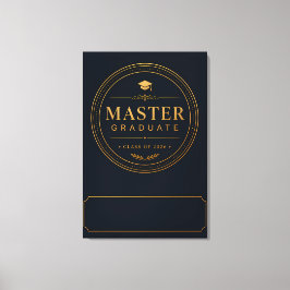 Masters-examen 2026 Personligt Namn Present Canvastryck